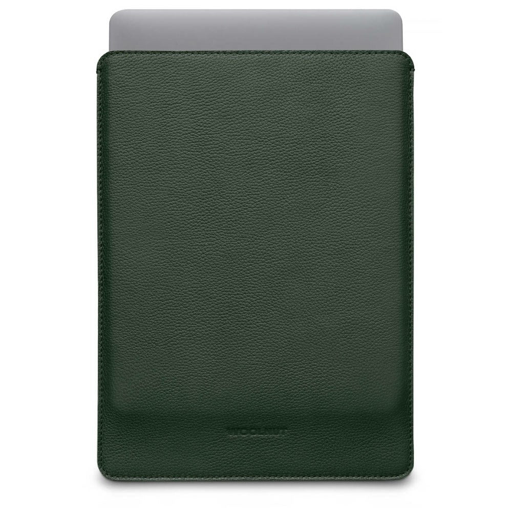MacBook Pro 14" M5 / M4 / M3 / M2 / M1 (2025 / 2021) Woolnut Sleeve - 24.5 x 33 cm - Ægte Læder - Grøn