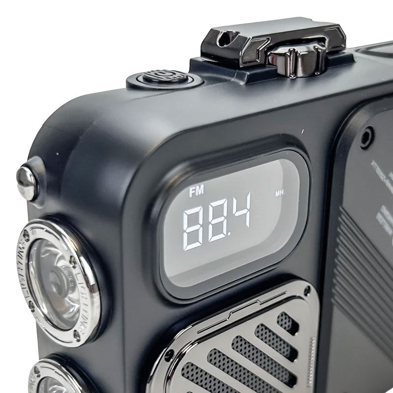 Zmartgear Powerbank Extreme m. 16.00 mAh / 59W / Nødradio / Trådløs Opladning / Indbygget USB-C & Lightning Kabel - Sort