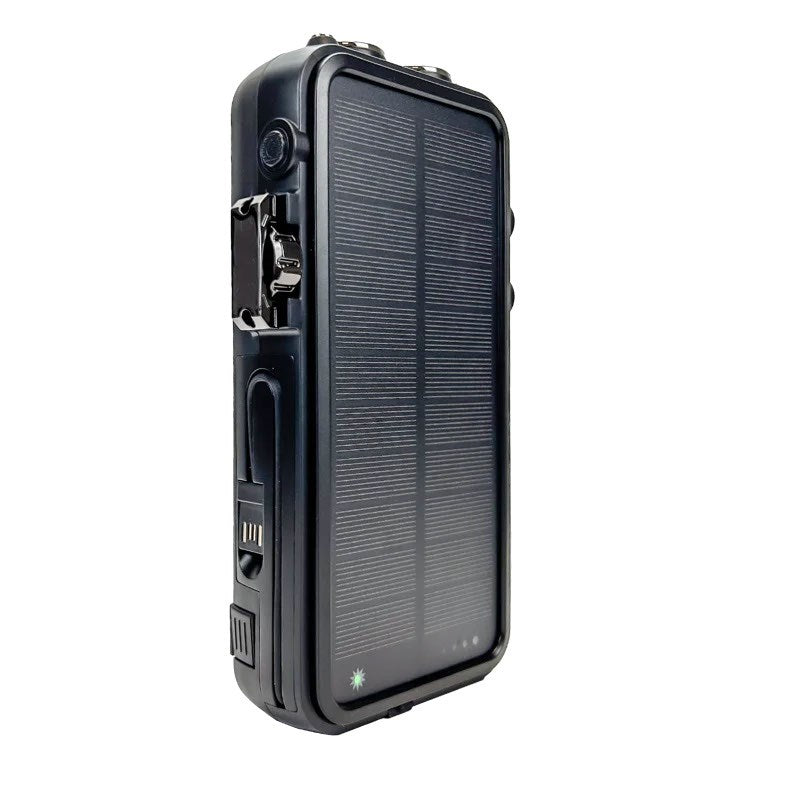 Zmartgear Powerbank Extreme m. 16.00 mAh / 59W / Nødradio / Trådløs Opladning / Indbygget USB-C & Lightning Kabel - Sort