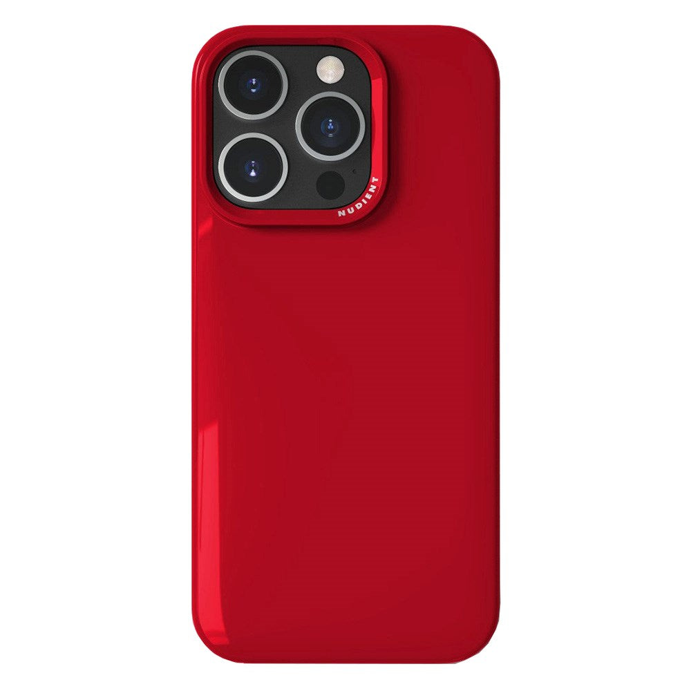iPhone 16 Pro Nudient Thin Case Bagside Cover - MagSafe Kompatibel - Cherry Red Gloss