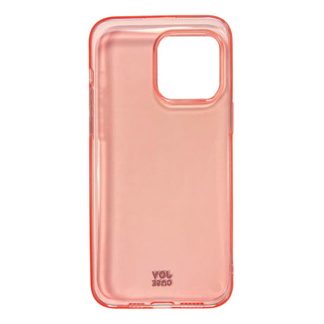 iPhone 14 Pro Max Joy Case Fleksibelt Plastik Bagside Cover - Gennemsigtig / Pink