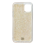 iPhone 11 Pro Max Joy Case Hybrid Glitter Bagside Cover - Gennemsigtig / Guld