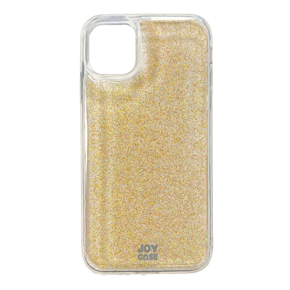 iPhone 11 Joy Case Hybrid Glitter Bagside Cover - Gennemsigtig / Guld