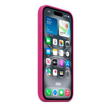 Original Apple iPhone 16 Silikone Bagside Cover - MagSafe Kompatibel - Fuchsia (MYY53ZM/A)