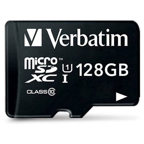 Verbatim Premium microSDXC Class 10 Hukommelseskort m. 128GB & Kamera Adaptor