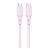 Aukey CB-SCC101 USB-C til USB-C Kabel - Flettet Nylon - 100W - 1m - Lyserød