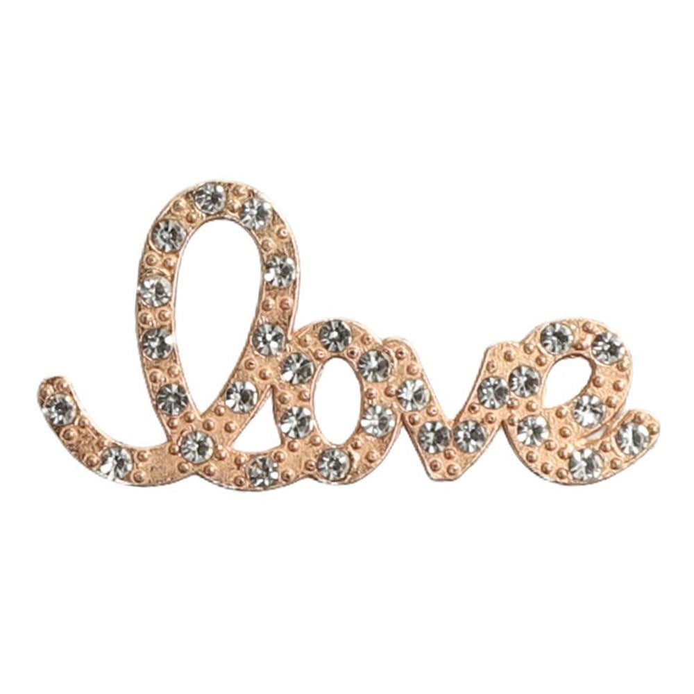 Love Sticker i Rhinsten - Mobil - Guld