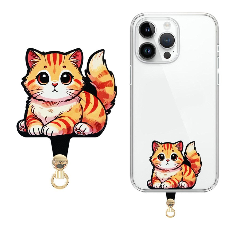 Indlægningsplade til Mobilstrop - Cartoon Design - Orange Kat