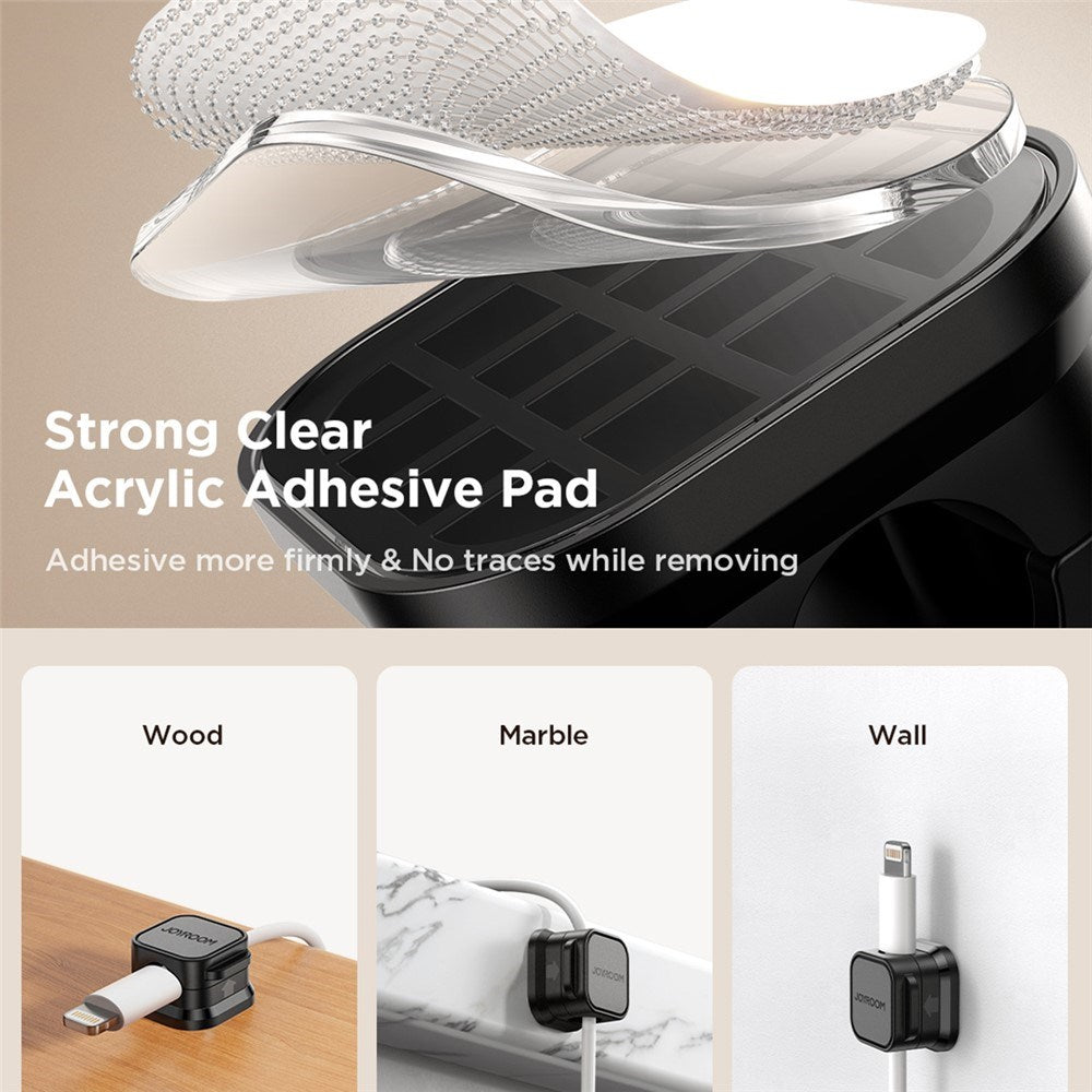 Magnetisk Kabelholder JOYROOM - 3 stk - Hvid