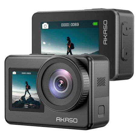 AKASO Brave 7 Action Kamera 4K/30fps & 20MP m. Dobbelt Skærm - Sort