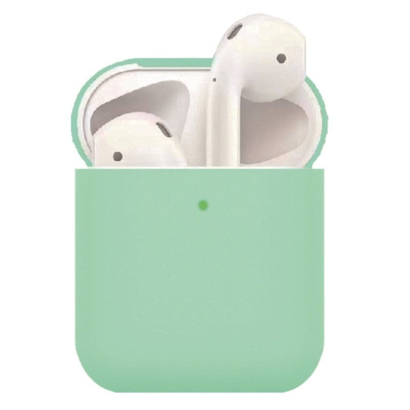 Apple AirPods (1. & 2. gen.) Tyndt Silikone Cover - Mørkegrøn