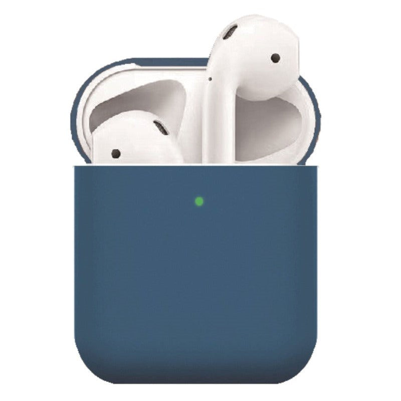 Apple AirPods (1. & 2. gen.) Tyndt Silikone Cover - Mørkeblå