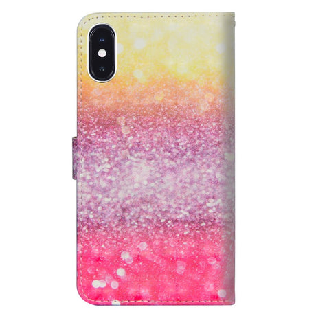 EIDERWOOD iPhone XR Læder Flip Cover m. Pung & Strop - Farverigt Glimt