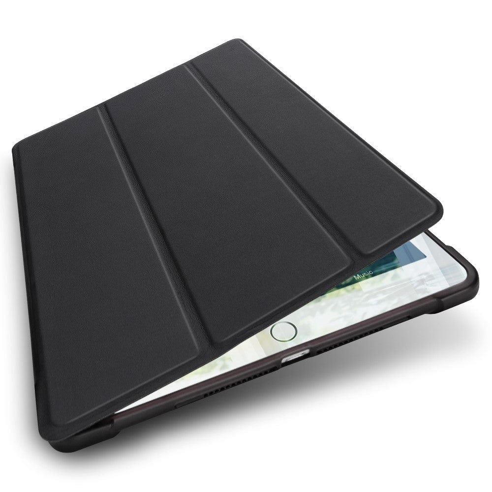 iPad 9.7 (2018-2017) / iPad Air / iPad Air 2 Tri-Fold Flip Cover m. Fleksibel Bagside - Rød