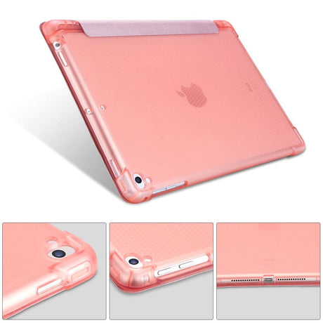 iPad 9.7 (2018-2017) / iPad Air / iPad Air 2 Tri-Fold Flip Cover m. Fleksibel Bagside - Rose Gold