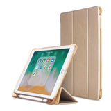 iPad 9.7 (2018-2017) / iPad Air / iPad Air 2 Tri-Fold Flip Cover m. Fleksibel Bagside - Guld