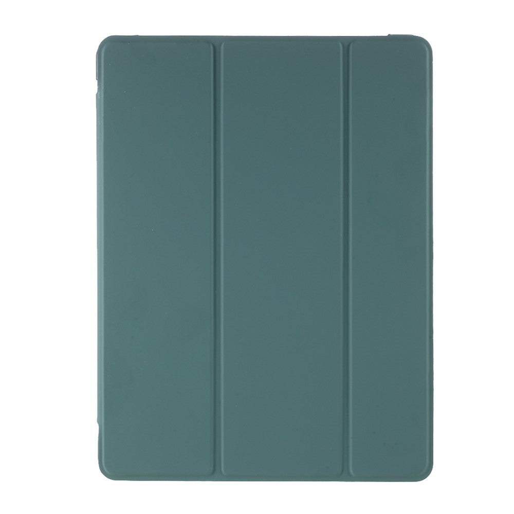 iPad 9.7 (2018-2017) / iPad Air / iPad Air 2 Tri-Fold Flip Cover m. Fleksibel Bagside - Mørkegrøn