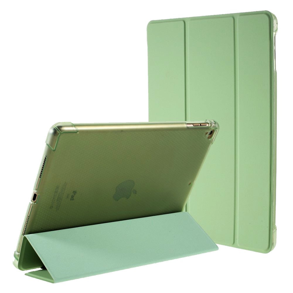 iPad 9.7 (2018-2017) / iPad Air / iPad Air 2 Tri-Fold Flip Cover m. Fleksibel Bagside - Grøn