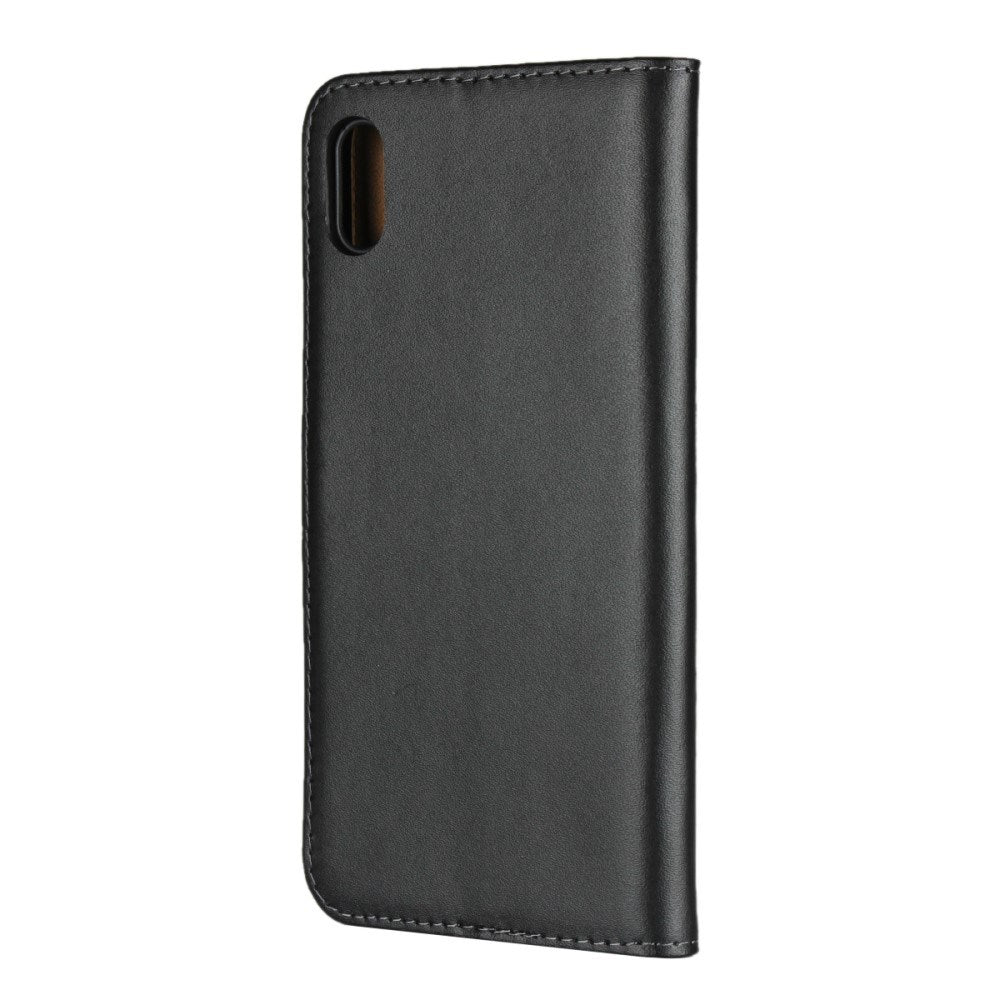 EIDERWOOD iPhone XS Max Læder Flip Cover m. Pung & Ståfunktion - Sort