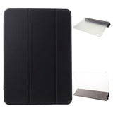 iPad Pro 11" (2018) Tri-fold Læder Stand Cover m. Gennemsigtig Bagside Sort