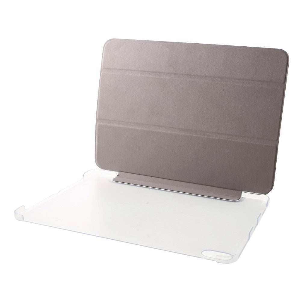 iPad Pro 11" (2018) Tri-fold Læder Stand Cover m. Gennemsigtig Bagside Sort