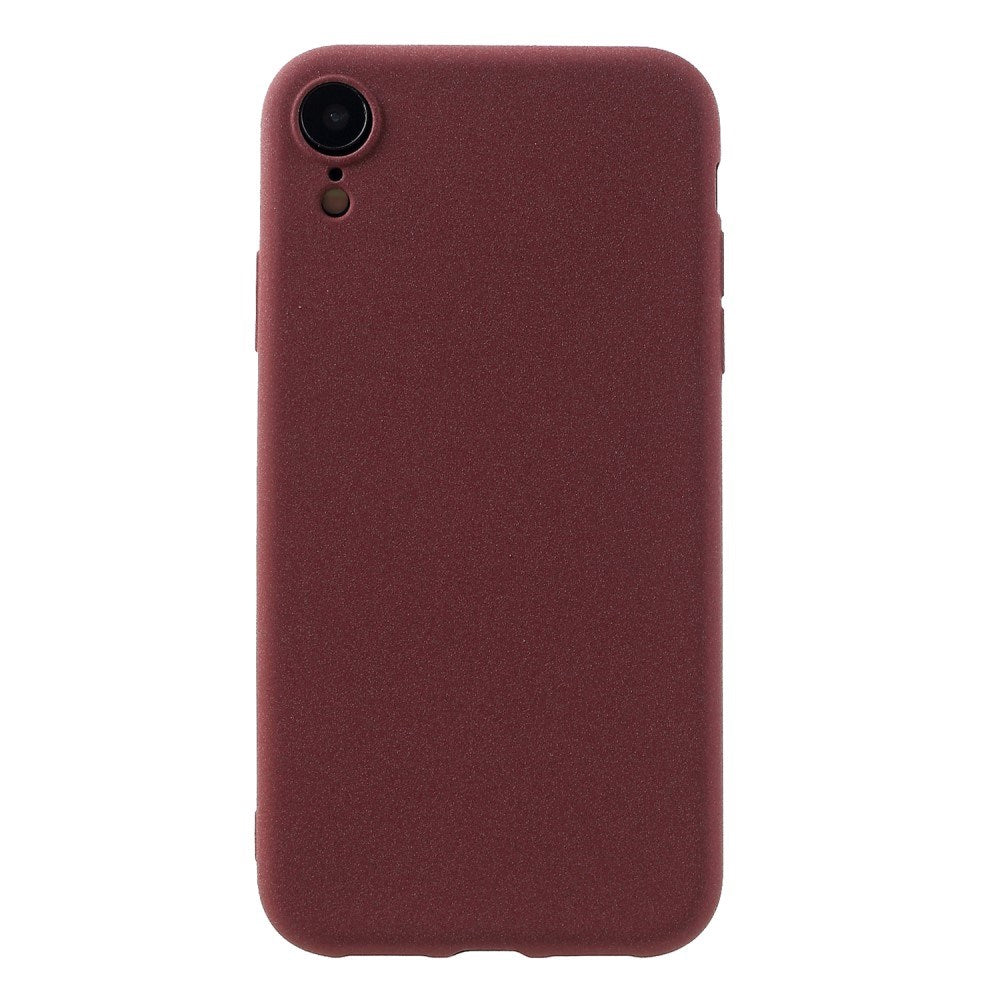 iPhone XR EIDERWOOD Mat Fleksibelt Plastik Bagside Cover - Mørkerød