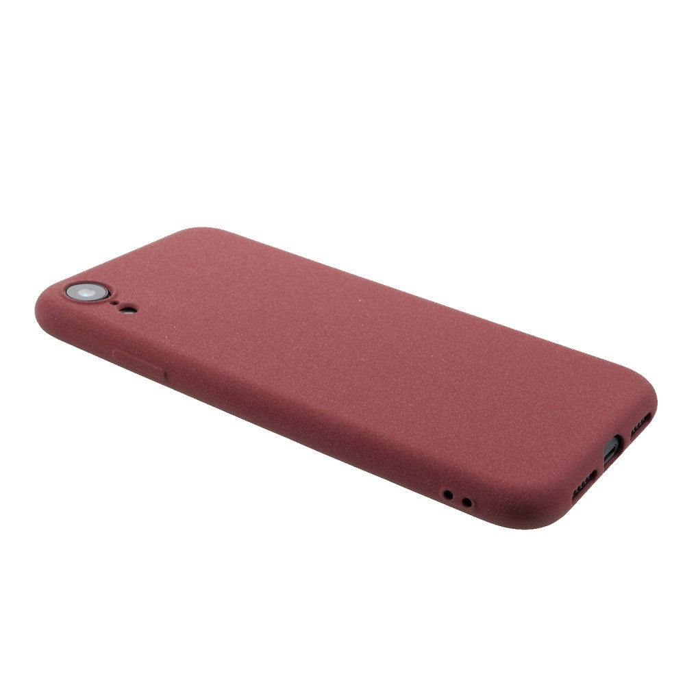 iPhone XR EIDERWOOD Mat Fleksibelt Plastik Bagside Cover - Mørkerød