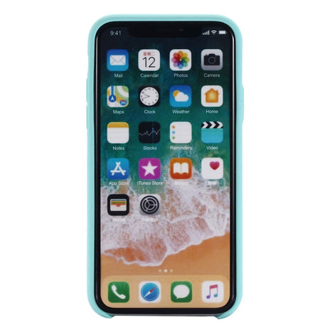 iPhone X / XS Soft Silicone Cover - Cyan Vol. 2