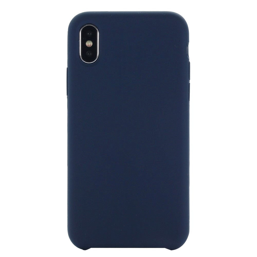 iPhone X / XS Soft Silicone Cover - Mørkeblå Vol. 2