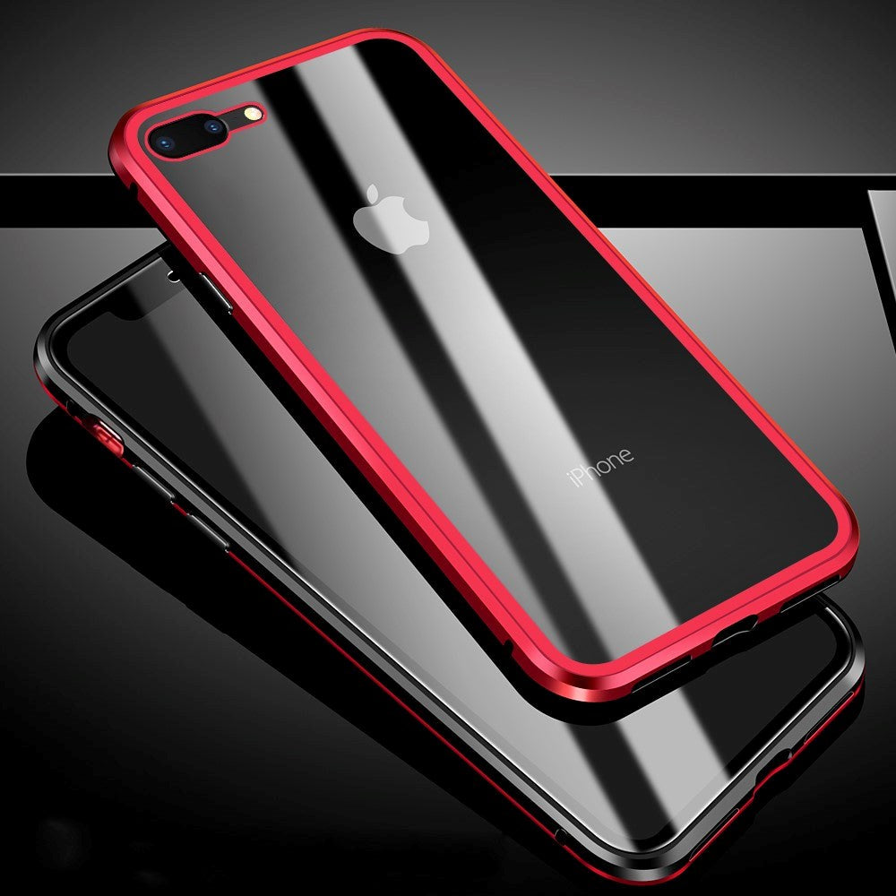 iPhone 8 / 7 Plus Ultra-Strong 360 Grader Magnetisk Cover - Rød / Sort