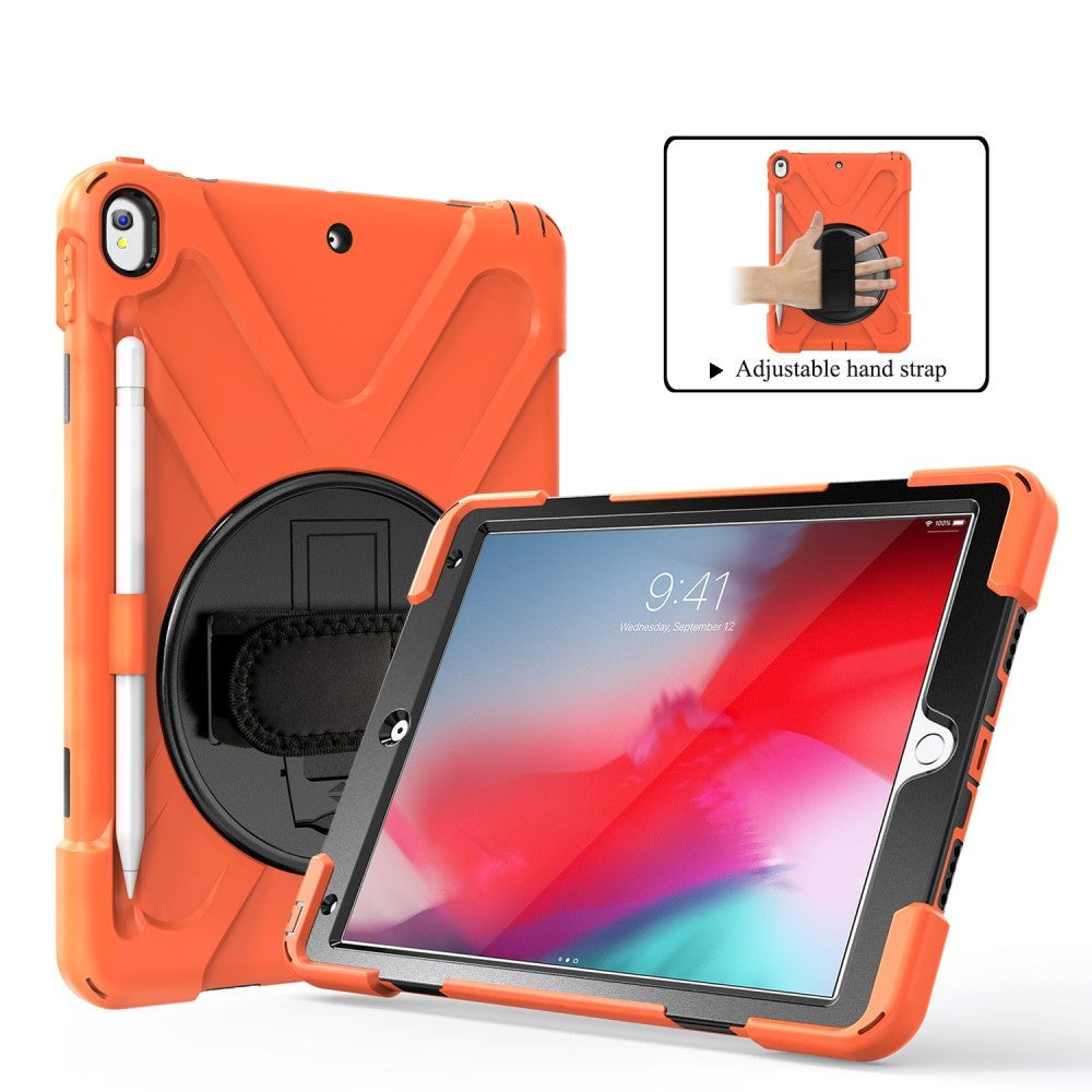 iPad Air (2019) Håndværker Cover m. 360⁰ Ståfunktion & Håndholder - Orange