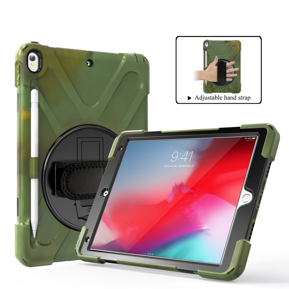 iPad Air (2019) Håndværker Cover m. 360⁰ Ståfunktion & Håndholder - Camouflage