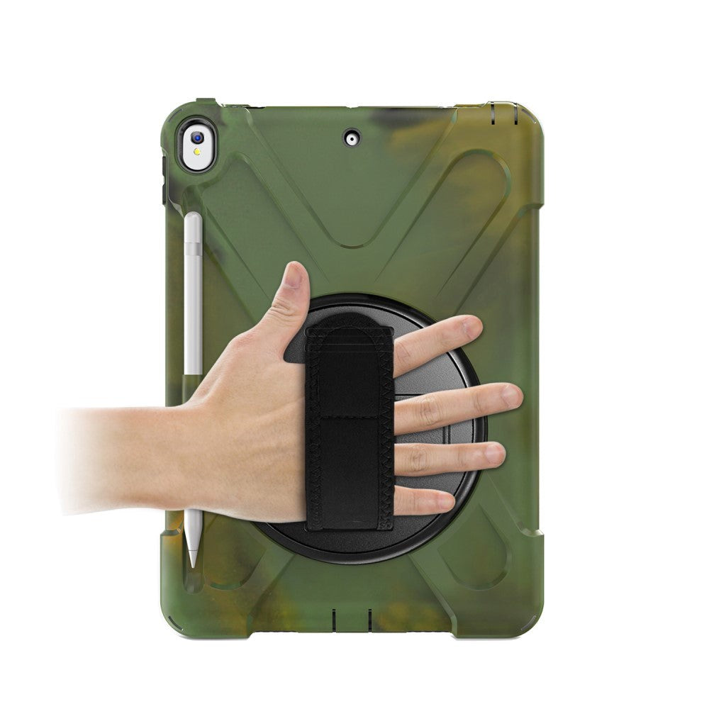 iPad Air (2019) Håndværker Cover m. 360⁰ Ståfunktion & Håndholder - Camouflage