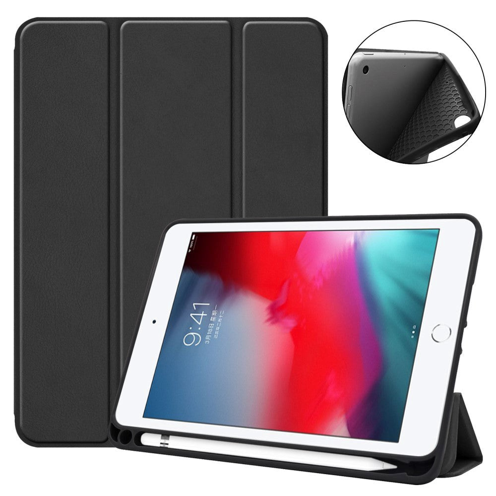 iPad Mini 2019 Flip Cover m. Stand & Styluspen Holder - Sort