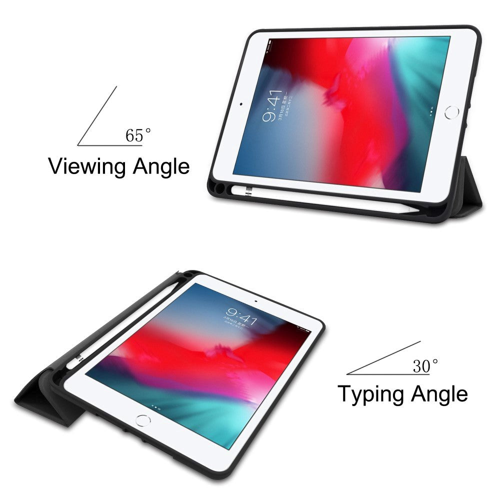 iPad Mini 2019 Flip Cover m. Stand & Styluspen Holder - Sort