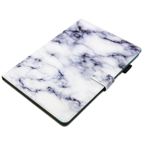 iPad Air (2019) / iPad Pro 10.5" Cover - Marble Style Læder Cover - Hvid