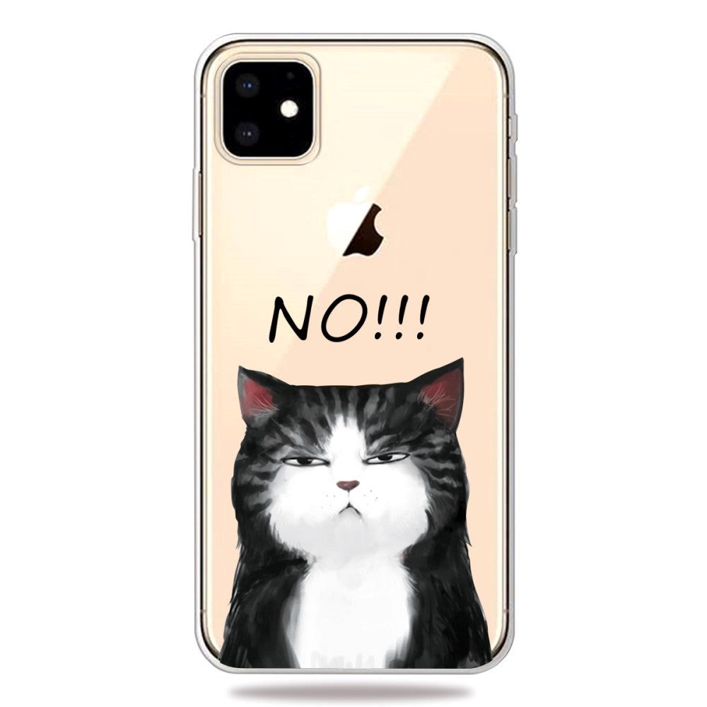 iPhone 11 Fleksibelt Plastik Cover m. Sur Kat Print