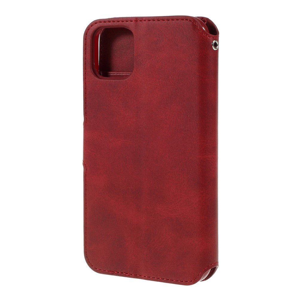 Apple iPhone 11 AZNS Læder Cover m. Kortholder - Rød