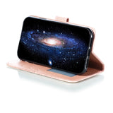 Apple iPhone 11 Læder Flip Cover - Mandala Mønster Rose Gold