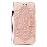 Apple iPhone 11 Læder Flip Cover - Mandala Mønster Rose Gold