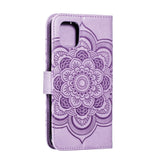 Apple iPhone 11 Læder Flip Cover - Mandala Mønster Lilla