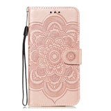 iPhone 11 Pro Læder Flip Cover m. Pung - Rose Gold Blomst