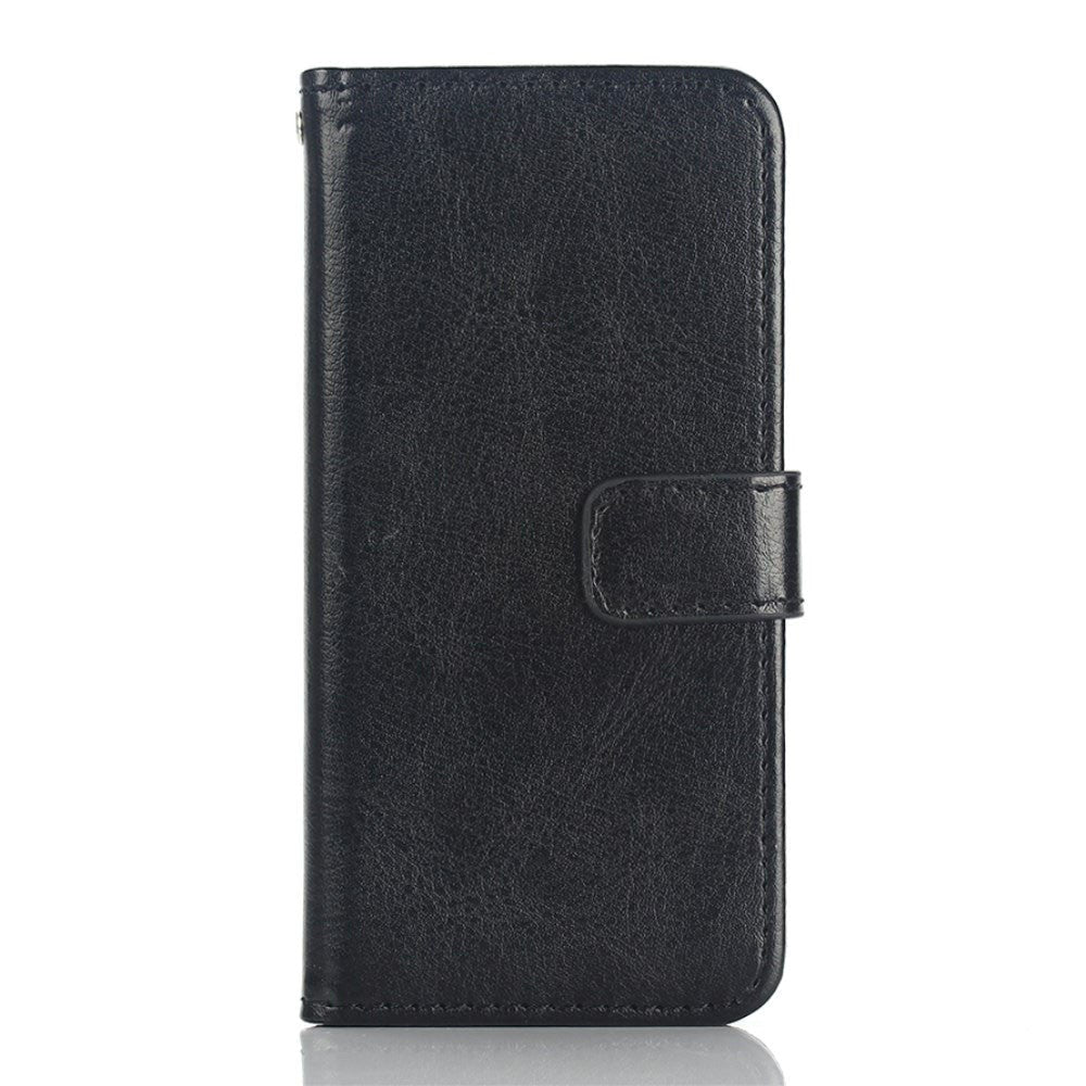 iPhone SE / 5 / 5s Wallet Læder Etui m. Pung Sort