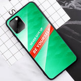 iPhone 11 Pro Max Cover m. Glasbagside - Be Yourself - Grøn