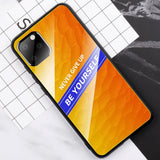 iPhone 11 Pro Cover m. Glasbagside - Be Yourself - Orange