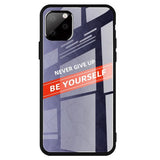 iPhone 11 Pro Cover m. Glasbagside - Be Yourself - Lilla