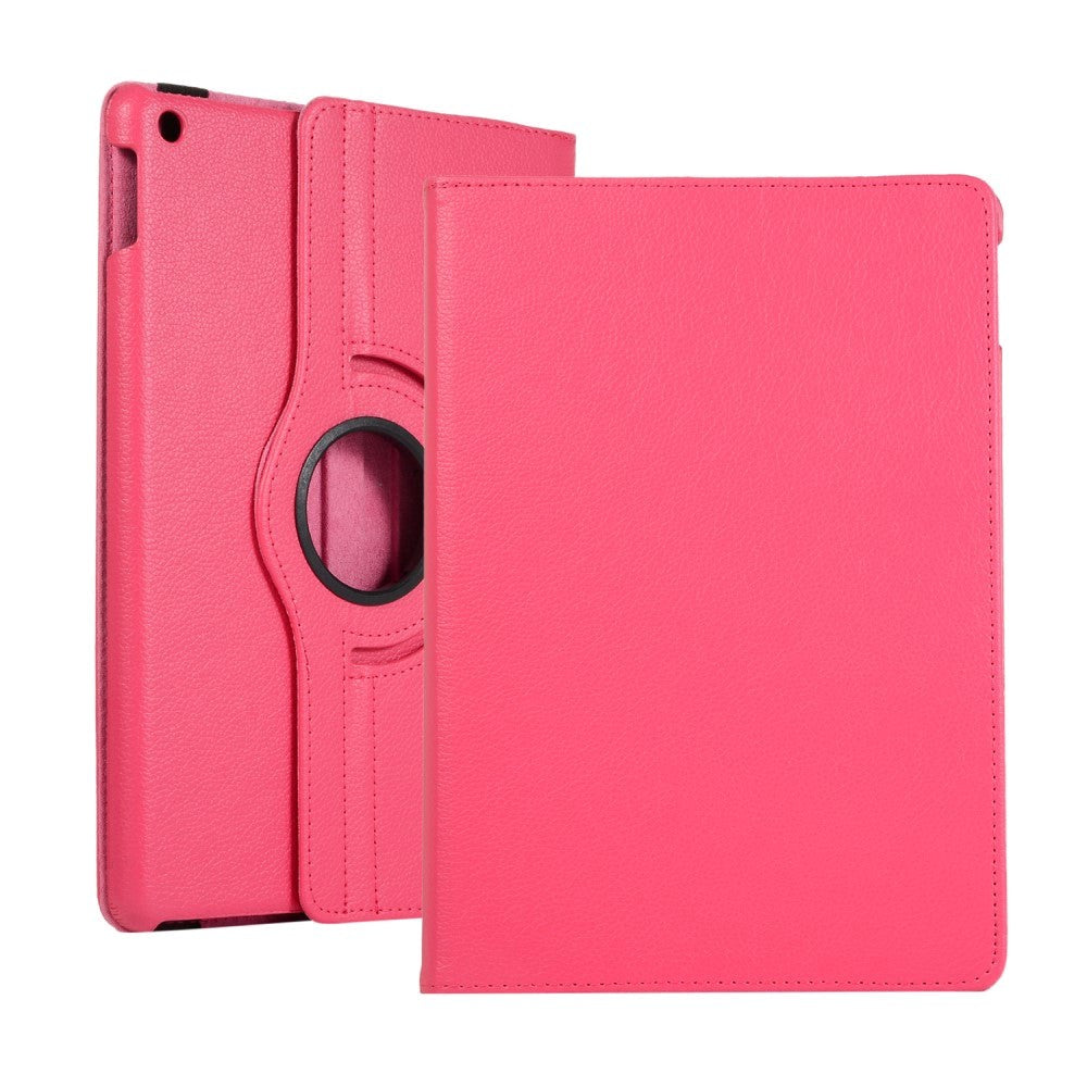 iPad 10.2" (2021 / 2020 / 2019) Klassisk Læder Cover m. 360⁰ Ståfunktion - Pink