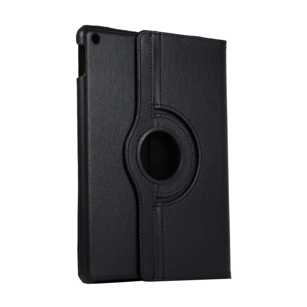 iPad 10.2" (2021 / 2020 / 2019) Klassisk Læder Cover m. 360⁰ Ståfunktion - Sort