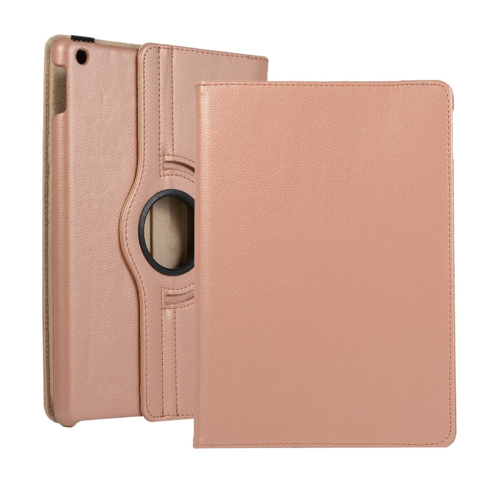 iPad 10.2" (2021 / 2020 / 2019) Klassisk Læder Cover m. 360⁰ Ståfunktion - Rose Gold