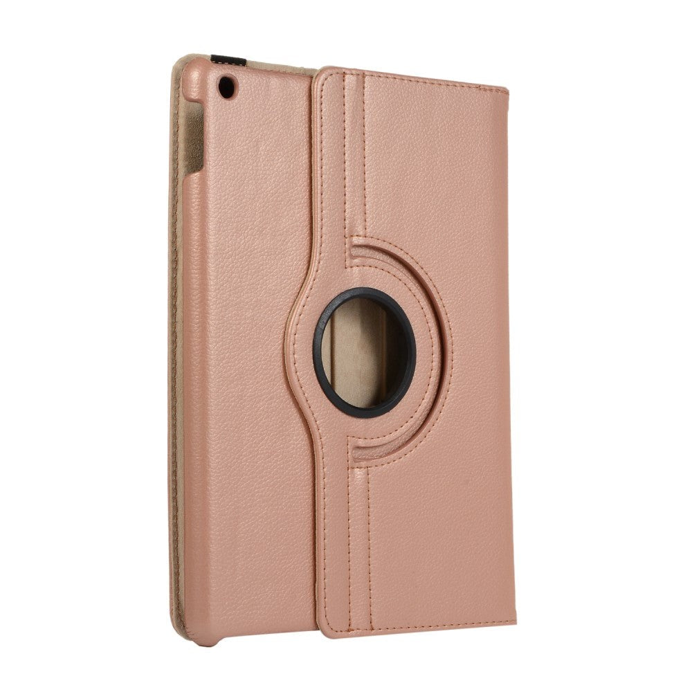 iPad 10.2" (2021 / 2020 / 2019) Klassisk Læder Cover m. 360⁰ Ståfunktion - Rose Gold